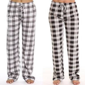Pantalon long décontracté classique à carreaux pour femme, printemps-automne, anti-plis, en polyester/coton, avec cordon de serrage - Product Image 4