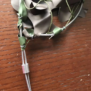 Filet de kamuflase shadow putih kamuflase kabel baja jaring bermata dengan klip logam - Product Image 5