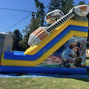 Tobogán Inflable Gigante para Fiestas Infantiles al Aire Libre, <span class=keywords><strong>Castillo</strong></span> Doble con Tobogán, Combo Comercial, Tobogán Robótico Inflable para Fiestas Infantiles - Product Image 3