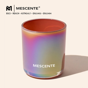 Pot à bougie en verre Aurora <span class=keywords><strong>de</strong></span> luxe Mescente Premium, holographique et irisé, pour marquage <span class=keywords><strong>de</strong></span> marque - Product Image 1