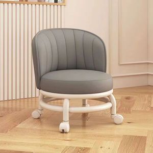 Sillón de Barbero Giratorio Ajustable Moderno, Taburete Rodante Tapizado para Salón, Mueble de Bar para Barbería y Salón de Uñas - Product Image 6
