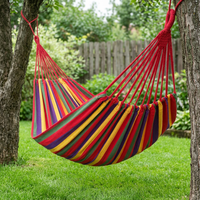 Hamac pliable en toile durable personnalisable 200*150cm, léger et portable pour adultes, avec sangles d'arbre, pour le camping et la randonnée en extérieur, capacité 300kg