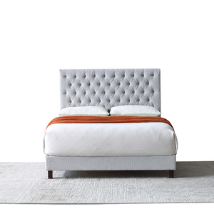 Oem ODM kasur vải không thấm nước hiện đại lên-Bao da giường với thiết kế sang trọng khung giường và nút đầu giường đôi thắp sáng complet - Product Image 6