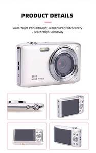 <span class=keywords><strong>Appareil</strong></span> <span class=keywords><strong>photo</strong></span> numérique rétro C600 58MP avec zoom 16x et vidéo 4K, simple et portable, idéal pour le vlogging des enfants et des débutants - Product Image 4