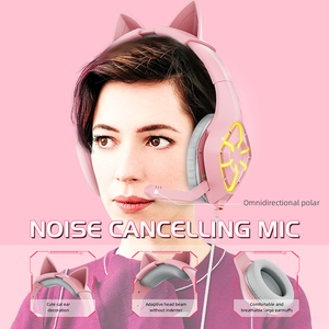 Auriculares con luces de colores para ordenador, audífonos estéreo con luz RGB y micrófono para PS4 XBOXONE PC, color rosa - Product Image 5