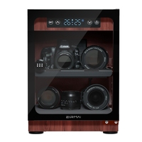EIRMAI Boîte électronique étanche à l'humidité de style grain de bois Armoire sèche Appareil photo reflex Objectif Timbre Photographie Armoire de déshumidification