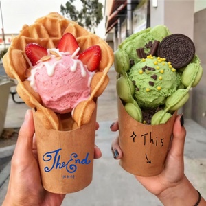 Dâu Tây Crepe hình nón khoai tây chiên giấy bao bì cốc khoai tây chiên Cốc dùng một lần có thể tái chế - Product Image 1