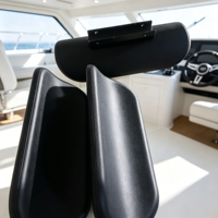 Coussin d'accoudoir en mousse PU intégrale noire pour siège de bateau, yacht ou chaise de bureau – Support ergonomique en mousse pour siège marin