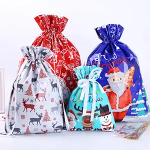 Stock Best gift holiday party home decoration santa claus christmas figurine figure decor with christmas sock and gifts bag