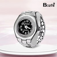 Vintage Punk doigt montre Mini bracelet élastique alliage montres Couple anneaux bijoux horloge rétro romain Quartz montre anneau femmes filles