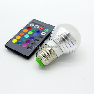 E27 E14 Base 3W RGB <strong>LED</strong> Spherical Lamp AC85 265V Infrared <strong>Remote</strong> Dimmable <strong>Multicolor</strong> Globe <strong>Bulb</strong> Indoor Household Ambient - Product Image 2