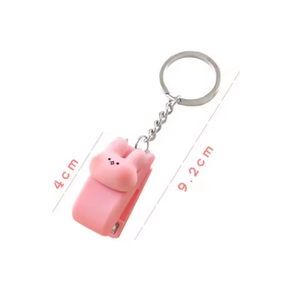 Barato colorido lindo <span class=keywords><strong>Kawaii</strong></span> portátil plástico Mini grapadora de papel macaron color lindo llavero de dibujos animados mini grapadora - Product Image 1