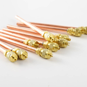 Válvula de Carga de Refrigerante Personalizada de 50mm 90mm, Válvula de Llenado Unidireccional de Latón para Bobina de Condensador de Aire Acondicionado - Product Image 4