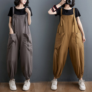 Summer Sleeveless One Piece <strong>Jumpsuit</strong> Women <strong>Baggy</strong> Suspender Trouser Overall Fashion Cargo Harem <strong>Jumpsuit</strong> - Product Image 2