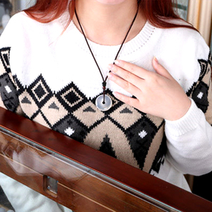 हॉट सेलिंग युगल नेकलेस गहने प्राकृतिक ब्राजीलियन एगेट चाडेनी शांति पेलेंट हार महिला पुरुषों के लिए उपहार - Product Image 2