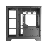 Best Air Flow RGB Mid Tower Game Chassis PC Gaming Tower with Glass Side Board Steel Construction 14cm/12cm Fan ATX Support