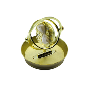 Custom Good Quality Metallic Story Game Film Morie Fiction Prop Metal Craft Ornament Spinning Rotating Sand Glass Sand Clock - Product Image 3