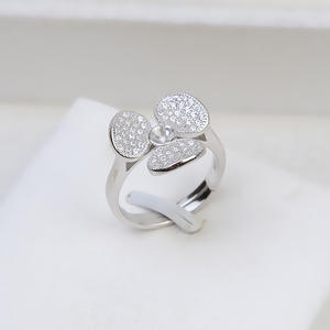 Accessoires DIY en argent S925, bague fermée pour femme avec perle à l'aspect naturel, semi-finie, support vide 175 et perles en vrac pour bijoux - Product Image 2
