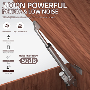 Actionneur linéaire 3000N 12V à course de 12 pouces, étanche IP54, certifié RoHS CE, pour l'automatisation domestique, extérieure et de VR - Product Image 4