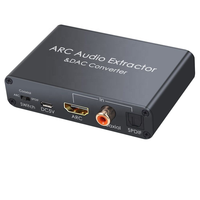 Convertisseur audio numérique-analogique TUTI compatible HDTV, optique SPDIF coaxial vers analogique 3,5 mm, extracteur audio ARC