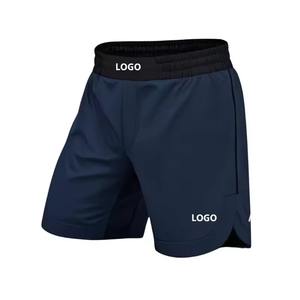 Shorts de boxe d'entraînement pour hommes - Matière Spandex/Polyester, séchage rapide, respirant, logo personnalisé, coupe longue pour entraînement intensif - Product Image 2