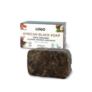 Private Label Detoxifying Nourishing Anti Aging All Pure Natural Vegan Unprocessed Organic Raw African Black Soap