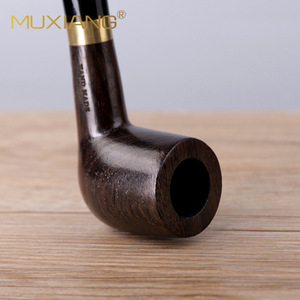 Muxiang Wooden Tobacco Pipe 9mm Filter Straight Handmade Solid Wood Pipe For Smoking - Product Image 3