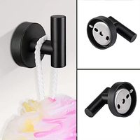 Porte-serviettes mural en acier inoxydable SUS304 noir mat, support pour serviettes de toilette, ensemble de quincaillerie pour salle de bain et cuisine