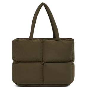 Xách tay dày độn xuống mềm Nylon bông Vai Túi Lớn quá khổ puffer Tote Túi Phồng Vai Túi - Product Image 1