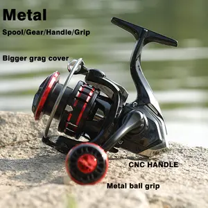 Metalen Bal Grip Spinning Reel Hq 500 800 Mini Reel Vissen Wiel 1000-7000 10Kg Slepen Zoutwater zoetwater Karper Vissen Reel