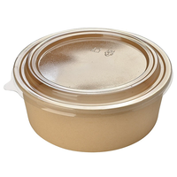 Bol en papier kraft jetable pour salade à emporter, emballage pour salade de nouilles, collation