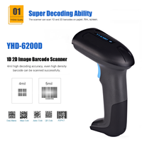 Lecteur de codes QR USB filaire YHDAA, détection automatique, capteur CMOS 2D, prise en charge de la numérisation d'écran, scanner de codes-barres portable