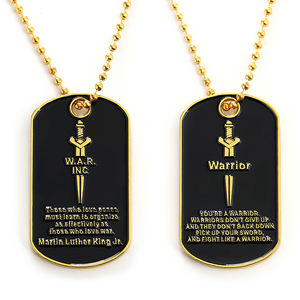 Modeschmuck Halsketten Edelstahl Silber Metall Hundemarke Individueller Anhänger Weiche Emaille Souvenir Hundemarken - Product Image 5