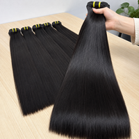 Cheveux humains vierges non traités doublement étirés, cuticules alignées, cheveux vietnamiens, philippins, indiens, lisses comme des baguettes, en paquet