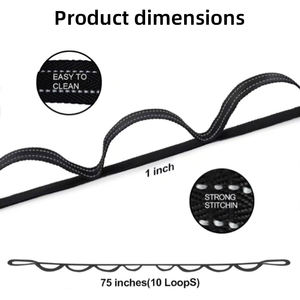 Correa de estiramiento de yoga para fisioterapia, yoga, Ejercicio excelente pierna, hombro y tendón de la corva y correa de yoga - Product Image 4