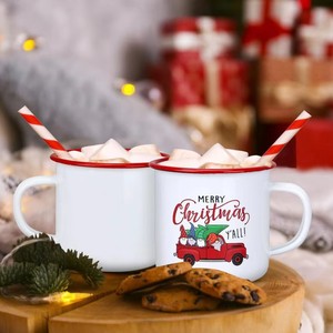 Venta caliente <span class=keywords><strong>taza</strong></span> <span class=keywords><strong>de</strong></span> esmalte retro personalizada con <span class=keywords><strong>diseño</strong></span> único <span class=keywords><strong>de</strong></span> dibujos animados <span class=keywords><strong>taza</strong></span> <span class=keywords><strong>de</strong></span> Navidad - Product Image 2