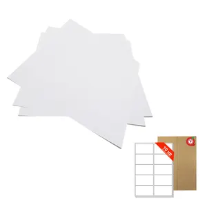 Custom High Quality 4X2'' Fashion White A4 Letter Size Fabric Barcode Package Labels Adhesive Sticker Paper Sheet 10UP For Shoes