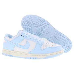 Chaussures Nike Dunk Low Retro en cuir pour homme, couleur ivoire pâle, bleu glacier, style basketball - Product Image 4