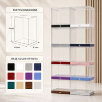 Boîte de rangement transparente en acrylique empilable pour figurines, poupées et objets de collection – Vitrine de comptoir