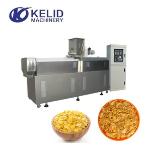 Máquina de fazer flocos de aveia Extrusora de flocos de milho Equipamento de processamento Linha de produção de flocos de arroz