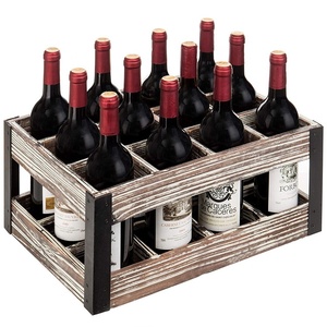 Wooden Wine Case 12 Bottle Wine Crate Wooden Wine Crates with Dividers