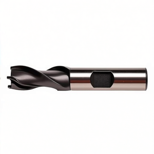 Cortador HSS Co Ta1414 con recubrimiento TiAlN, hélice de 30 grados, corto para ranuras, 2 filos de corte, vástago Weldon - Product Image 2