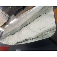 Dalles de marbre poli Raggio Verde imperméables, écologiques, pour comptoirs de hall d'hôtel, crédences et décoration intérieure en jade
