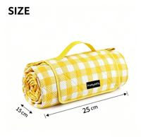 Tapis pliable imperméable Extra Large pour l'extérieur, couvertures de pique-nique en carreaux pour la plage et le Camping