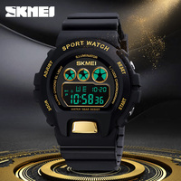 Montres SKMEI 1775 pour femmes et hommes, montre-bracelet numérique tendance, affichage lumineux, chronographe, horloge étanche, montre de sport pour cadeau