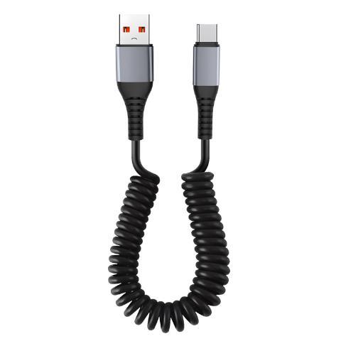 The Spring Data Cable Is Suitable for Iphone Type-c Extended Retractable Charging Cable 6a Super Fast Charging Cable