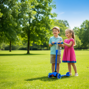 Trottinette électrique Eb Kids à 3 roues, pliable, corps en alliage, avec lumière, alimentée par batterie, pour usage extérieur, pour enfants - Product Image 2