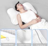 Oreiller ergonomique en mousse à mémoire de forme en fibre de bambou pour couples, design cube réglable, motif feuilles, soutien anti-pression, imperméable