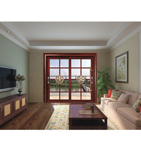 Isolation <span class=keywords><strong>phonique</strong></span> anti-vol étroites portes à cadre d'aluminium double <span class=keywords><strong>porte</strong></span> <span class=keywords><strong>coulissante</strong></span> en verre trempé pour la construction - Product Image 6