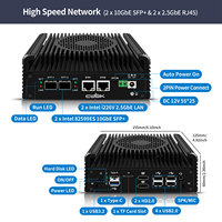 CWWK S2 N150 Firewall Mini PC 2x 2.5GbE Lan 2x 82599ES 10G SFP+ Micro Appliance OPNsense Router Home Lab Computer Hardware